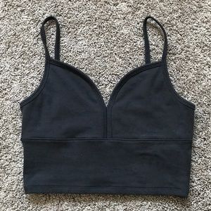 Black crop top size S